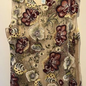 Sundance hand beaded and embroidered embellished top